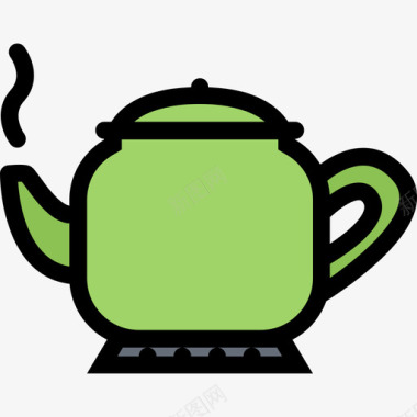 茶壶厨房14彩色图标图标