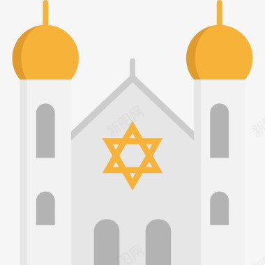 犹太教堂宗教10平房图标图标