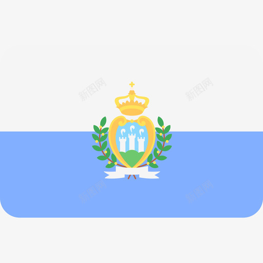 圣马力诺国际国旗6圆形矩形图标svg_新图网 https://ixintu.com 国际国旗6 圆形矩形 圣马力诺