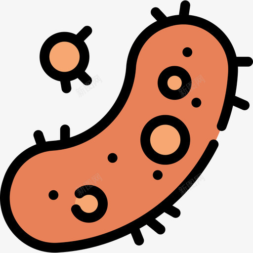 细菌科学14线状颜色图标svg_新图网 https://ixintu.com 科学14 线状颜色 细菌