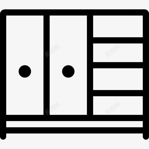 抽屉柜家用电器和家具直线型图标svg_新图网 https://ixintu.com 家用电器和家具 抽屉柜 直线型