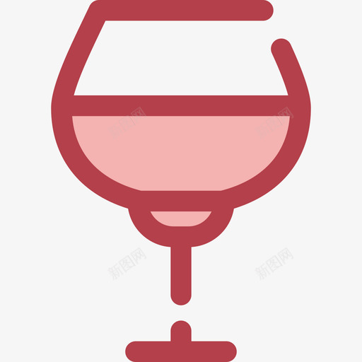 酒杯食品和餐厅6红色图标svg_新图网 https://ixintu.com 红色 酒杯 食品和餐厅6