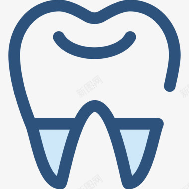 牙医健康和医疗5蓝色图标图标
