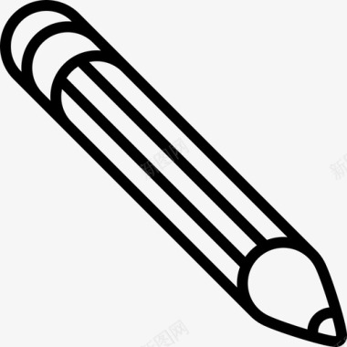 铅笔办公材料线状图标图标