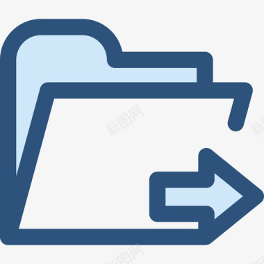 文件夹文件和文件夹8蓝色图标图标