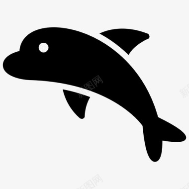 海豚卡通海豚人类朋友鱼图标图标