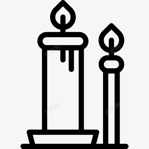 蜡烛感恩节10直系图标svg_新图网 https://ixintu.com 感恩节10 直系 蜡烛