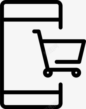 移动购物应用电子商务在线图标图标