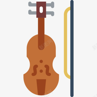 小提琴音乐8平调图标图标