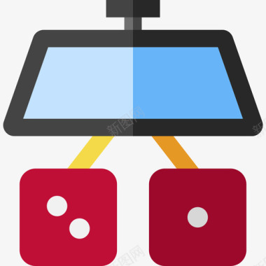骰子机械元件9扁平图标图标