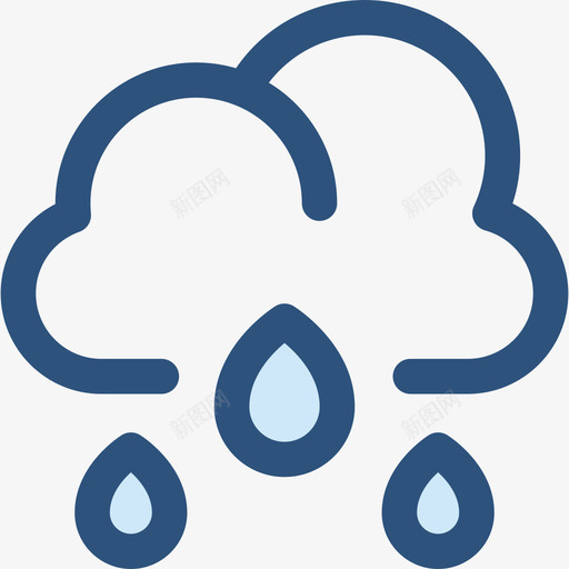 雨25号天气蓝色图标svg_新图网 https://ixintu.com 25号天气 蓝色 雨