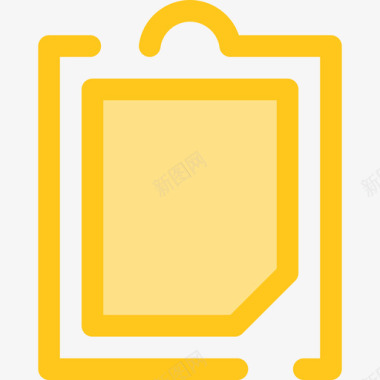 剪贴板员工组织3黄色图标图标