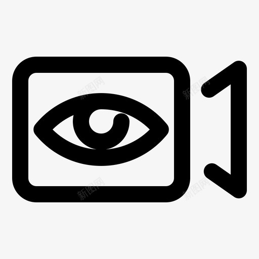 实时视频眼睛多媒体图标svg_新图网 https://ixintu.com 多媒体 实时视频 录制 眼睛 简单的用户界面