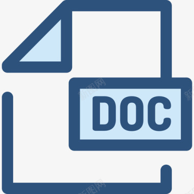 Word文件和文件夹8蓝色图标图标