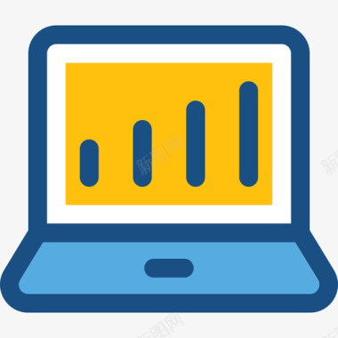 笔记本电脑人力资源5双色调图标图标