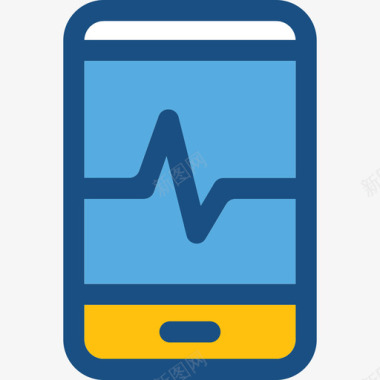 智能手机医疗保健双色图标图标
