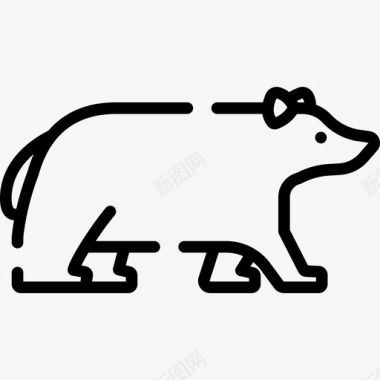 獾动物28直系图标图标