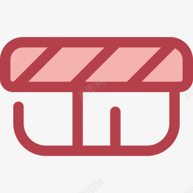 寿司食品和餐厅6红色图标图标