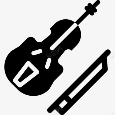 小提琴乐器8填充图标图标