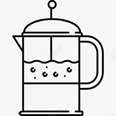 咖啡食品和饮料8128px线图标图标
