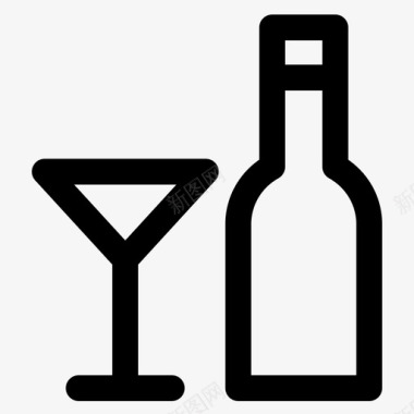 葡萄酒酒精啤酒图标图标