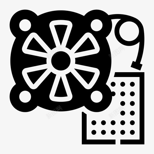 cpu芯片计算机图标svg_新图网 https://ixintu.com cpu 处理器 芯片 计算机 计算机组件 风扇