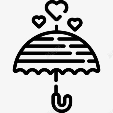 雨伞情人节18直系图标图标