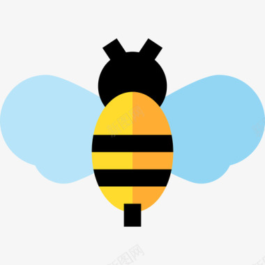 蜜蜂弹簧4扁平图标图标