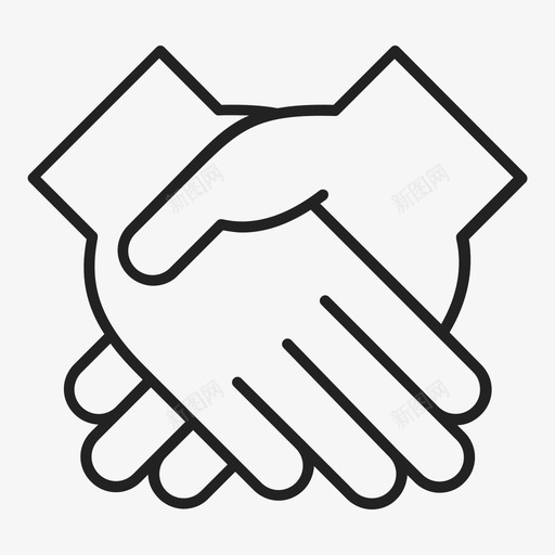 握手同意合作图标svg_新图网 https://ixintu.com 合作 同意 握手