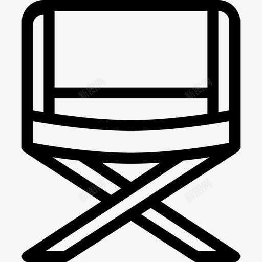 露营椅旅游观光直线型图标svg_新图网 https://ixintu.com 旅游观光 直线型 露营椅