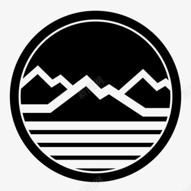 黑山攀岩山脉图标图标