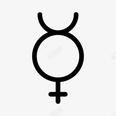 中性女性性别和性别图标图标