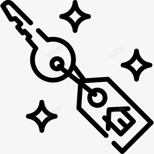 钥匙房地产22直线型图标svg_新图网 https://ixintu.com 房地产22 直线型 钥匙