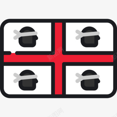 撒丁岛旗帜收集4圆角矩形图标图标