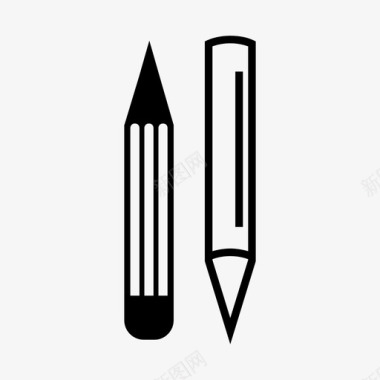 铅笔绘画学校图标图标