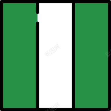 尼日利亚国旗收藏3广场图标图标