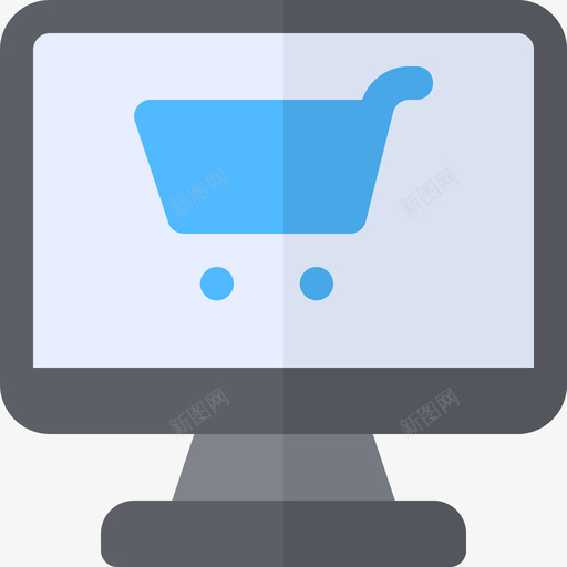 网上购物销售持平图标svg_新图网 https://ixintu.com 持平 网上购物 销售