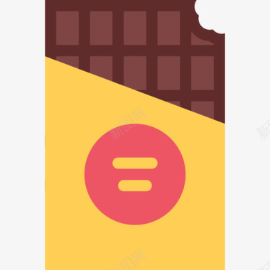 巧克力咖啡店23扁平图标图标