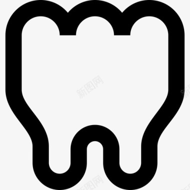 牙齿牙医和牙科护理3线性图标图标