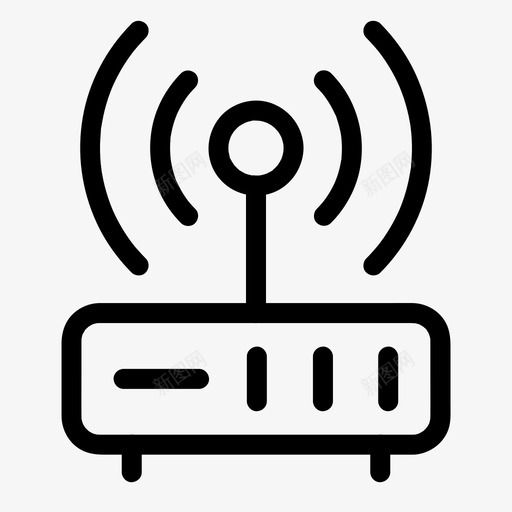 路由器互联网信号图标svg_新图网 https://ixintu.com wifi 互联网 信号 所有尺寸的基本图标 无线 路由器
