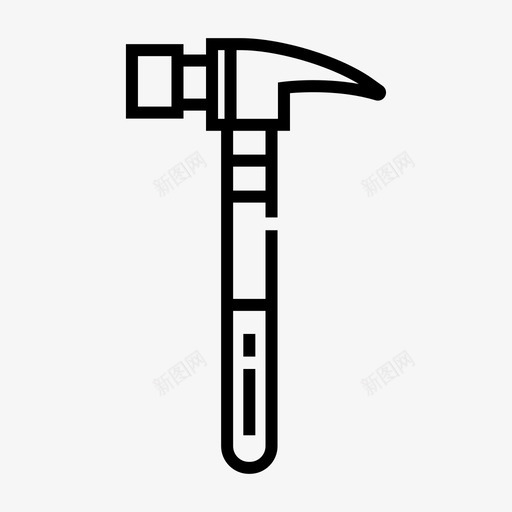 锤子木匠建筑图标svg_新图网 https://ixintu.com 修理 建筑 施工工具工头设备 木匠 车间 锤子