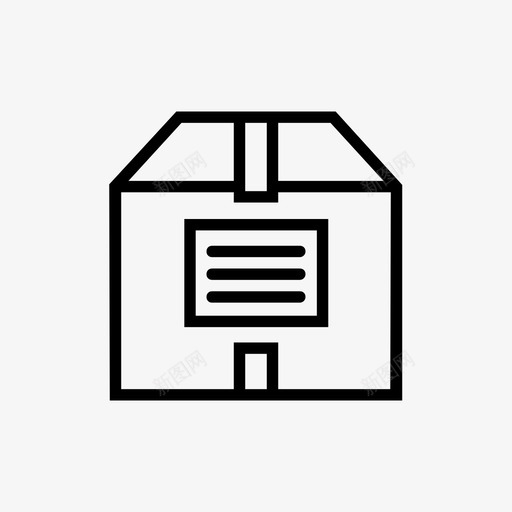 箱子货物包装图标svg_新图网 https://ixintu.com 储存 包装 箱子 装运 货物