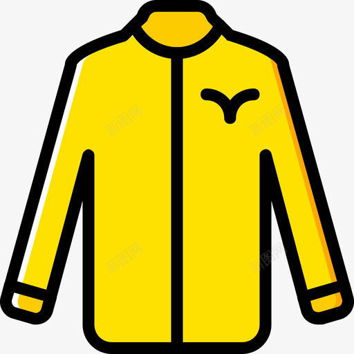衬衫男装4黄色图标svg_新图网 https://ixintu.com 男装4 衬衫 黄色