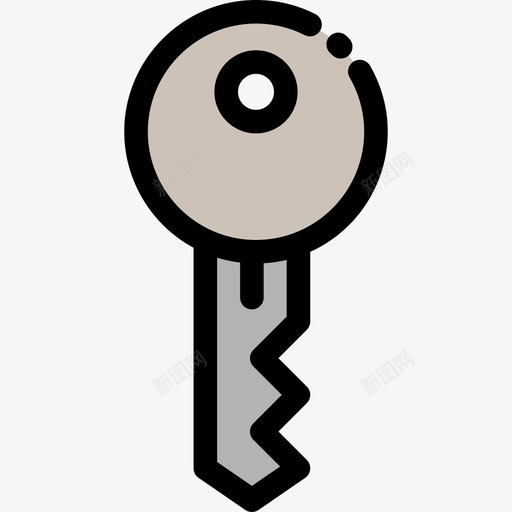 门钥匙家居用品13线颜色图标svg_新图网 https://ixintu.com 家居用品13 线颜色 门钥匙
