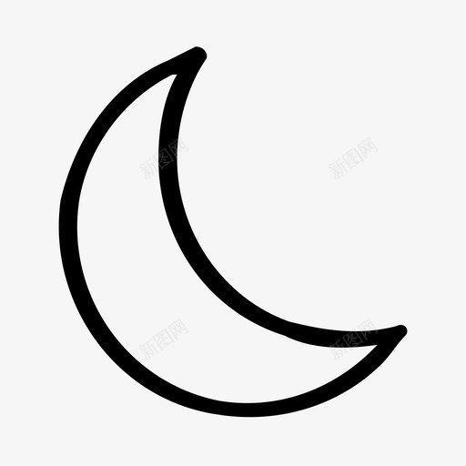 月亮新月行星图标svg_新图网 https://ixintu.com 太空 恒星 新月 月亮 行星