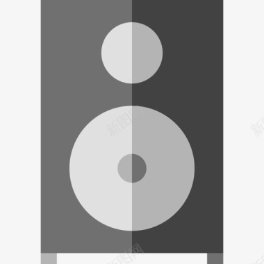 扬声器音乐音效2扁平图标图标