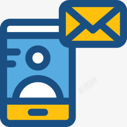 双色手机智能手机网络和通信双色调图标高清图片
