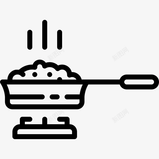 煎锅烹饪食物图标svg_新图网 https://ixintu.com 厨房 烹饪 煎锅 食物