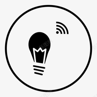 灯泡物联网智能灯泡图标图标