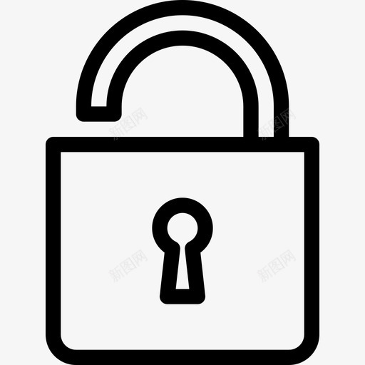 锁安全26线性图标svg_新图网 https://ixintu.com 安全26 线性 锁